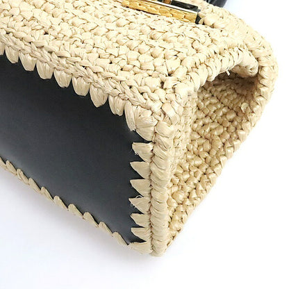Salvatore Ferragamo Hug XS Raffia Bag Brown Size ONE SIZE