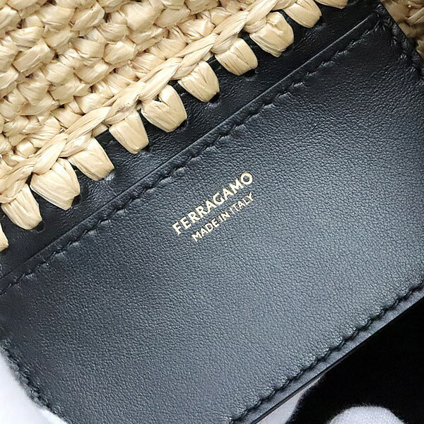 Salvatore Ferragamo Hug XS Raffia Bag Brown Size ONE SIZE