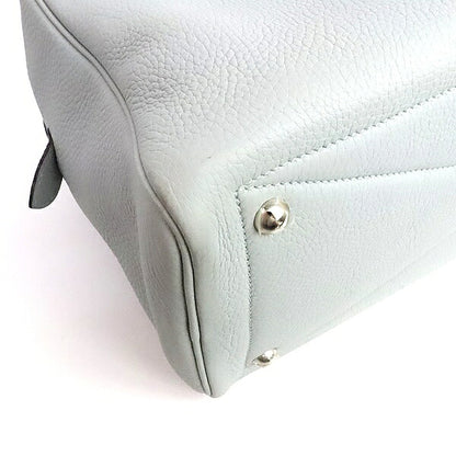 HERMES Victoria 35 Taurillon Clemence Bag Blue Size ONE SIZE