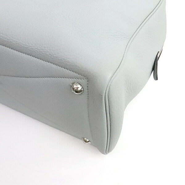 HERMES Victoria 35 Taurillon Clemence Bag Blue Size ONE SIZE