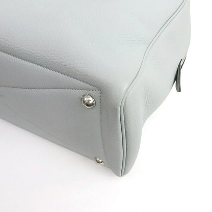 HERMES Victoria 35 Taurillon Clemence Bag Blue Size ONE SIZE