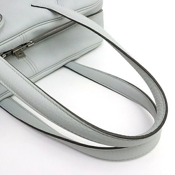 HERMES Victoria 35 Taurillon Clemence Bag Blue Size ONE SIZE