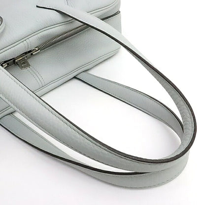 HERMES Victoria 35 Taurillon Clemence Bag Blue Size ONE SIZE
