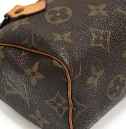 LOUIS VUITTON Mini Speedy Monogram Bag Brown Size ONE SIZE