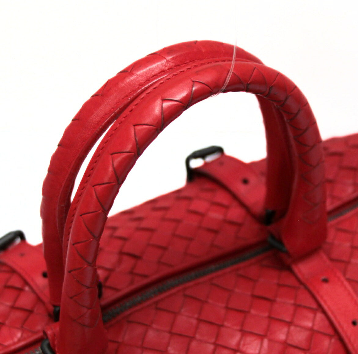 BOTTEGA VENETA Intrecciato Leather Bag Red Size ONE SIZE