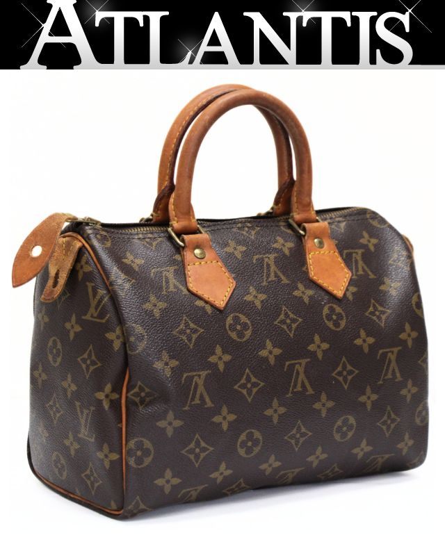 LOUIS VUITTON Speedy 25 Monogram Bag Brown Size ONE SIZE