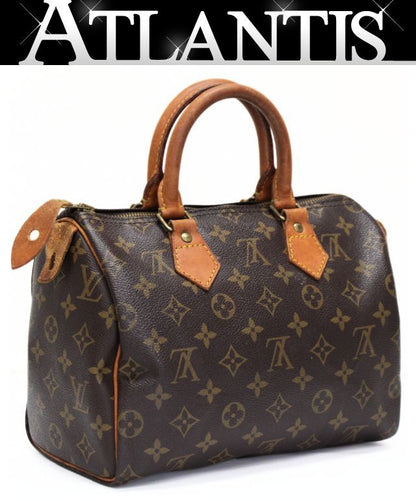 LOUIS VUITTON Speedy 25 Monogram Bag Brown Size ONE SIZE