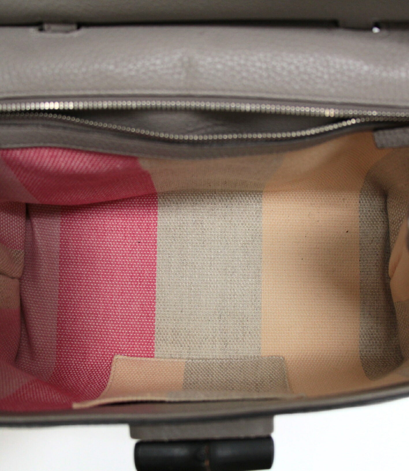 GUCCI Bamboo Daily Leather 2-Way Bag Gray Size ONE SIZE