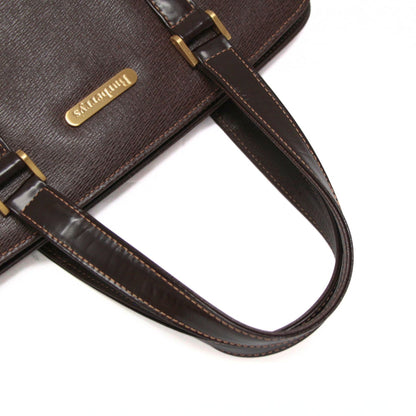 BURBERRY Leather Hand Bag Brown Size ONE SIZE