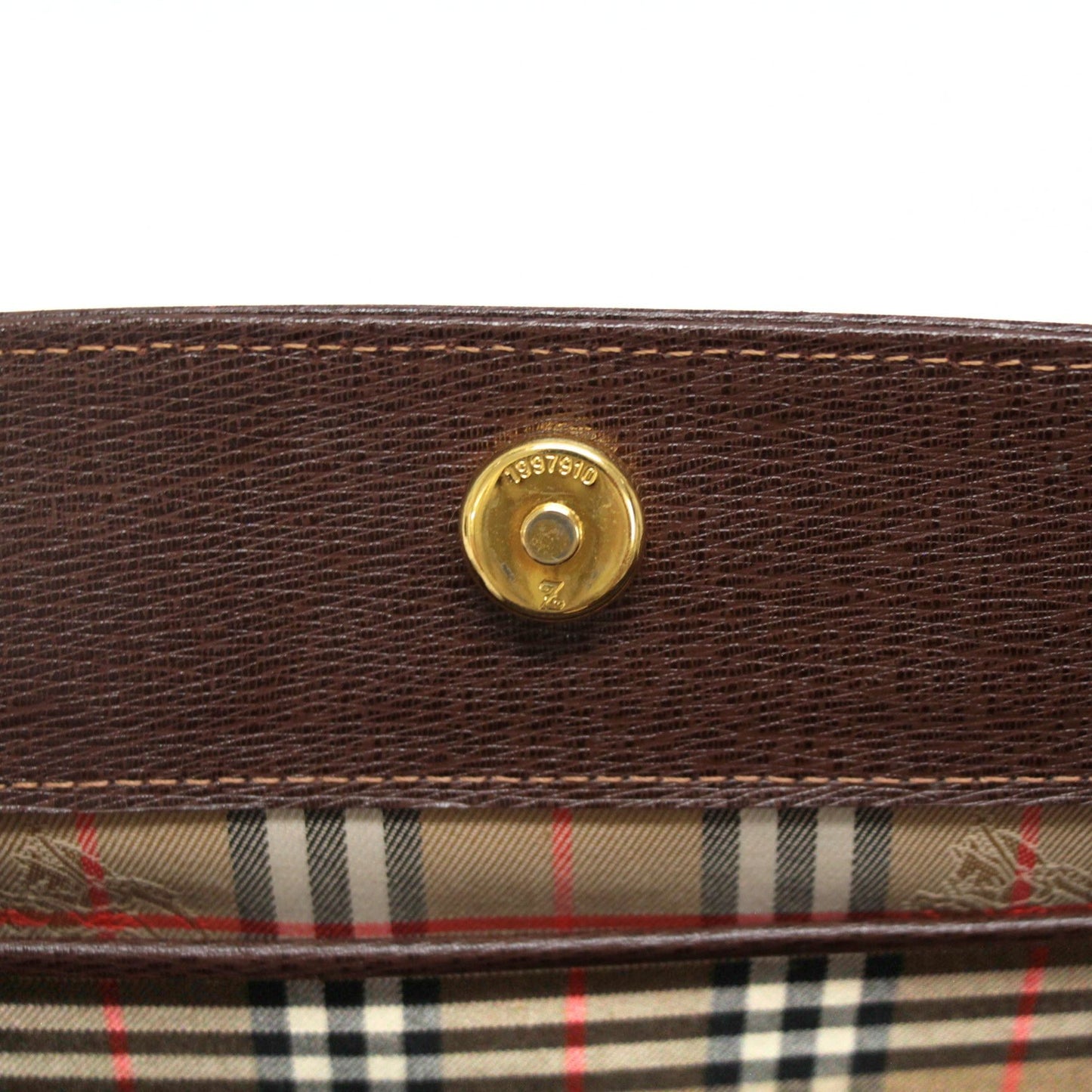 BURBERRY Leather Hand Bag Brown Size ONE SIZE