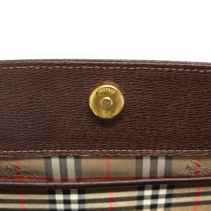 BURBERRY Leather Hand Bag Brown Size ONE SIZE