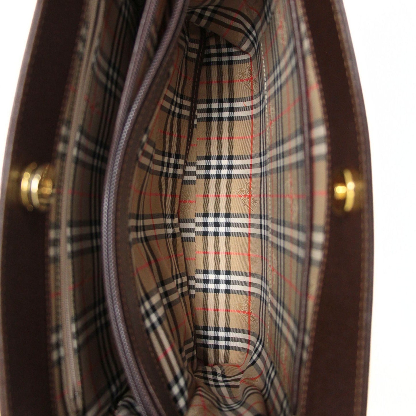 BURBERRY Leather Hand Bag Brown Size ONE SIZE