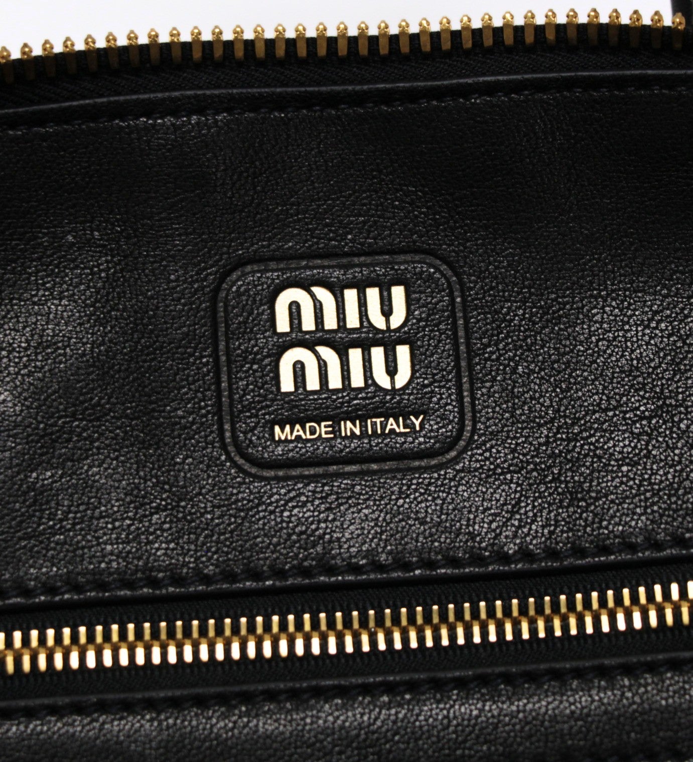 miu miu Aventure Leather 2-Way Bag Black Size ONE SIZE