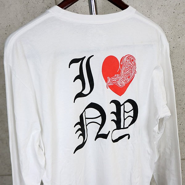 CHROME HEARTS I LOVE NY Long Sleeve T-Shirt White Size L