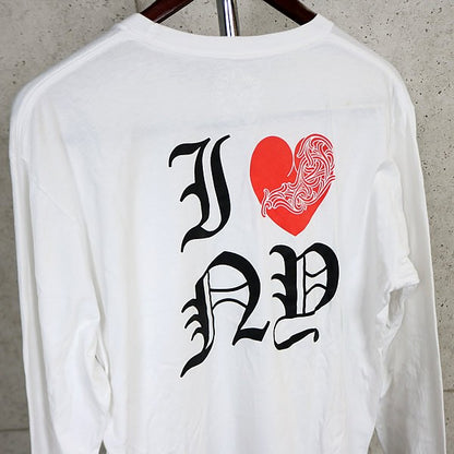 CHROME HEARTS I LOVE NY Long Sleeve T-Shirt White Size L