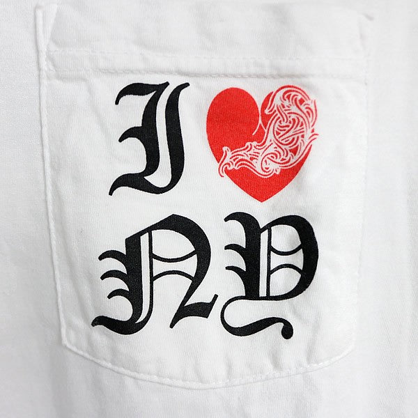 CHROME HEARTS I LOVE NY Long Sleeve T-Shirt White Size L