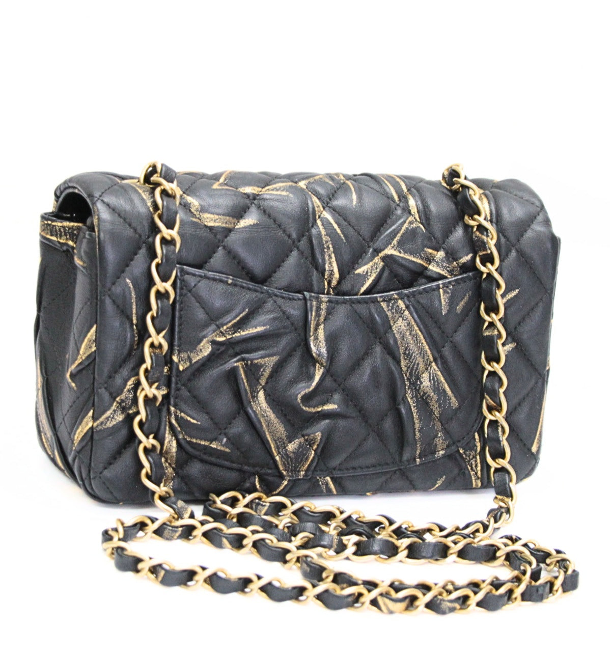 CHANEL Mini Matelasse 20 Bag Black/Gold Size ONE SIZE