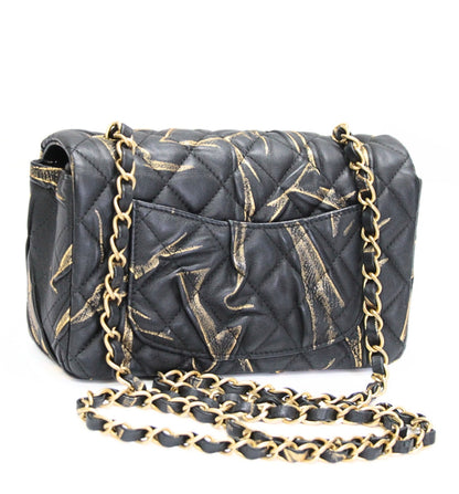 CHANEL Mini Matelasse 20 Bag Black/Gold Size ONE SIZE