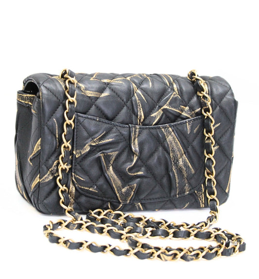 CHANEL Mini Matelasse 20 Bag Black/Gold Size ONE SIZE
