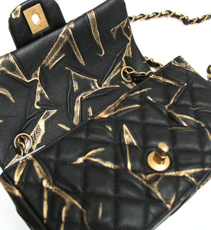 CHANEL Mini Matelasse 20 Bag Black/Gold Size ONE SIZE