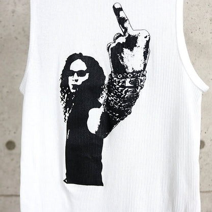CHROME HEARTS Richard Stark Cotton Tank Top White Size M