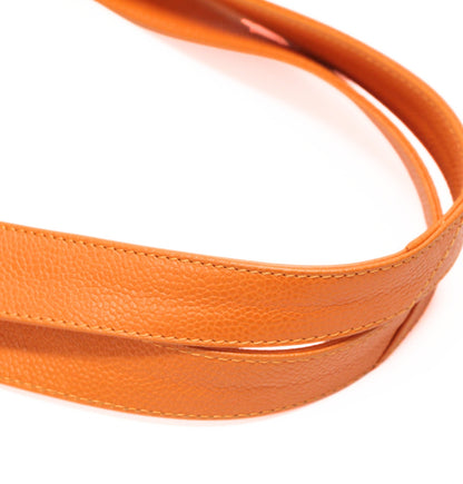 CHANEL Coco Mark Caviar Skin Bag Orange Size ONE SIZE