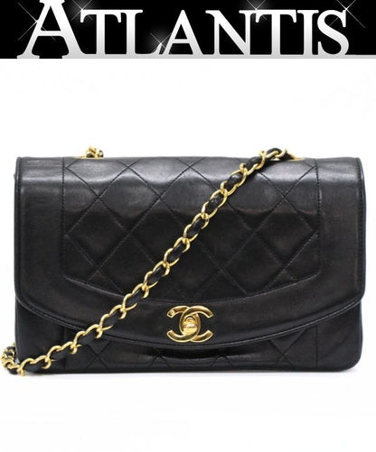 CHANEL Diana 22 Matelasse Lambskin Bag Black Size ONE SIZE