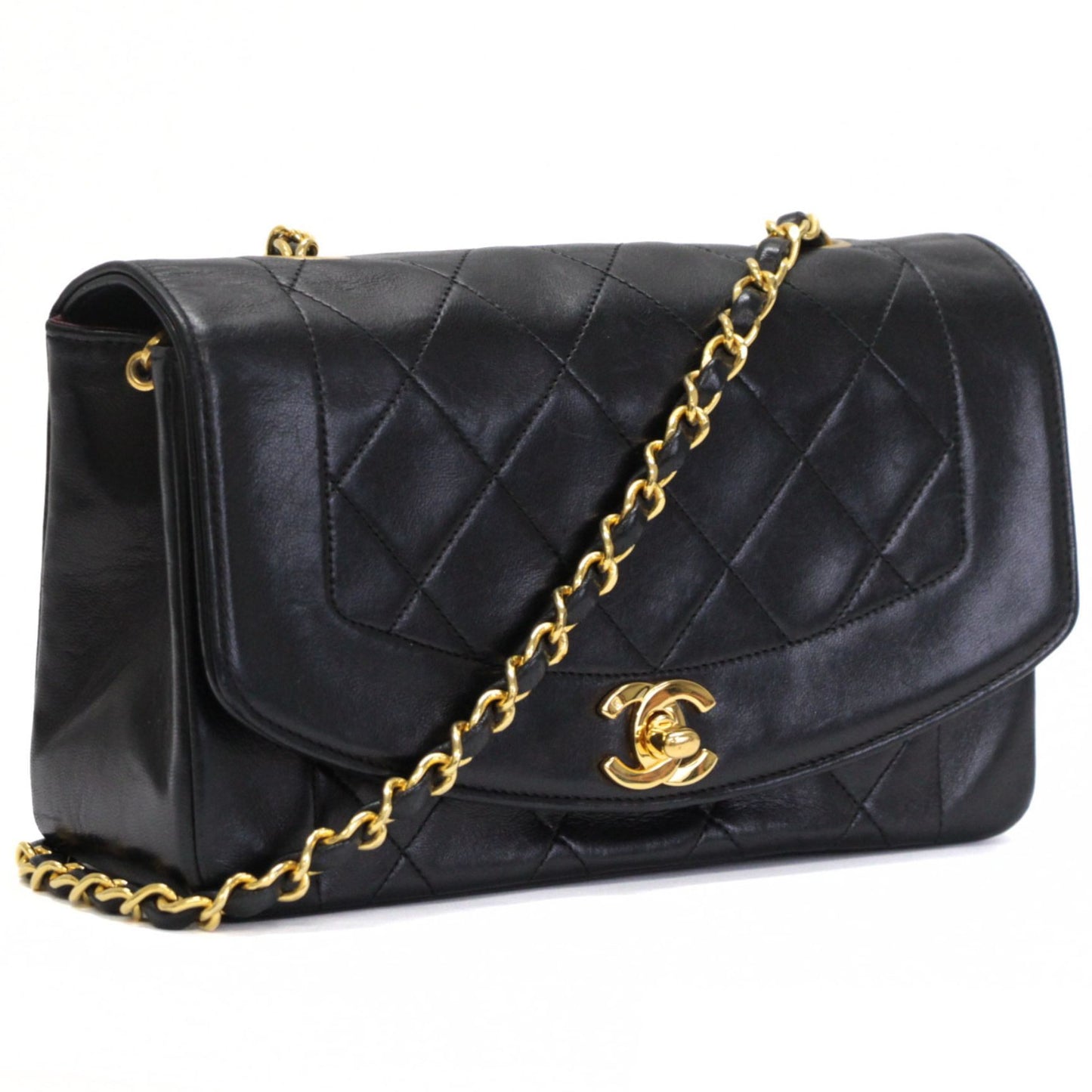 CHANEL Diana 22 Matelasse Lambskin Bag Black Size ONE SIZE