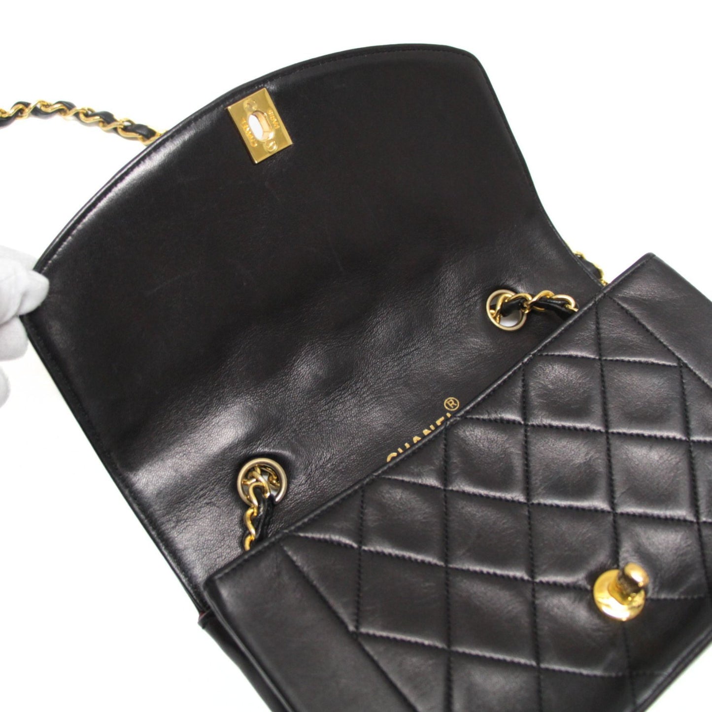 CHANEL Diana 22 Matelasse Lambskin Bag Black Size ONE SIZE