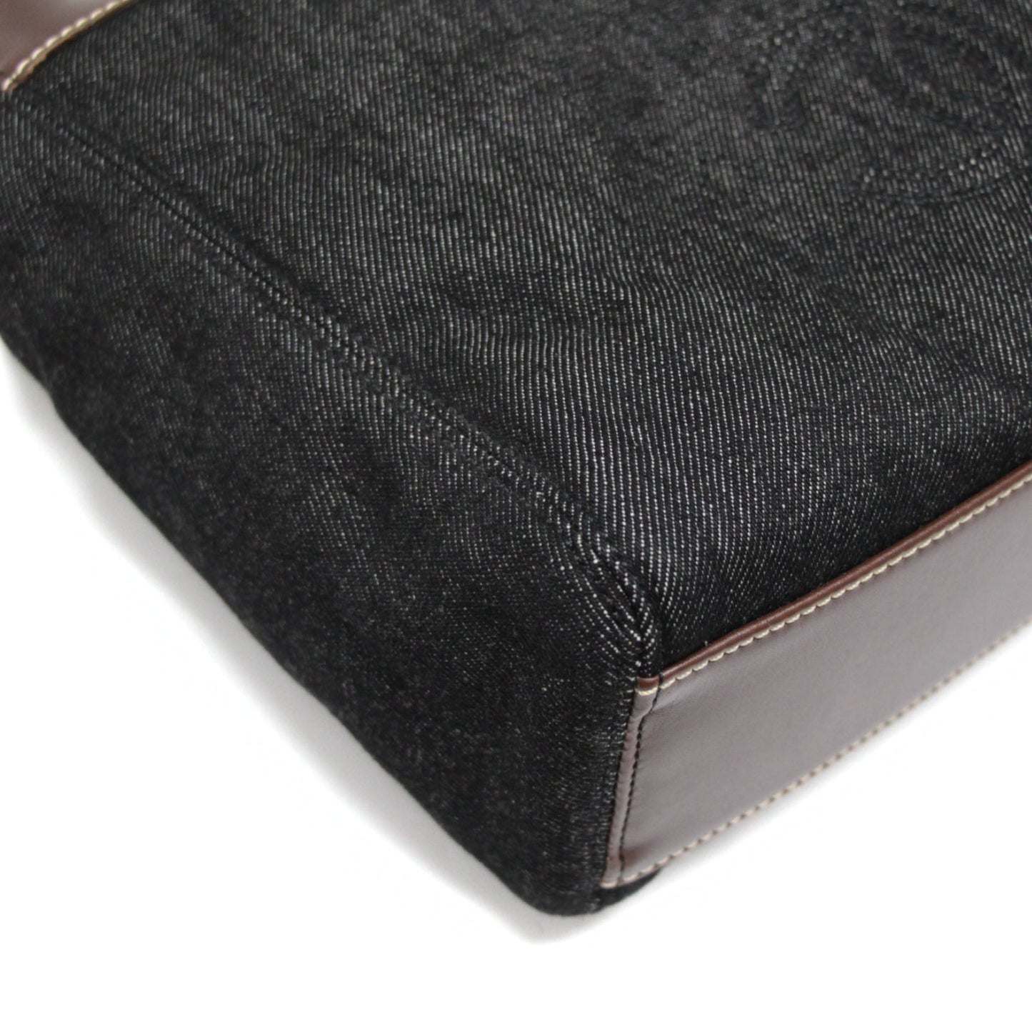 CHANEL Vintage Denim Tote Bag Black