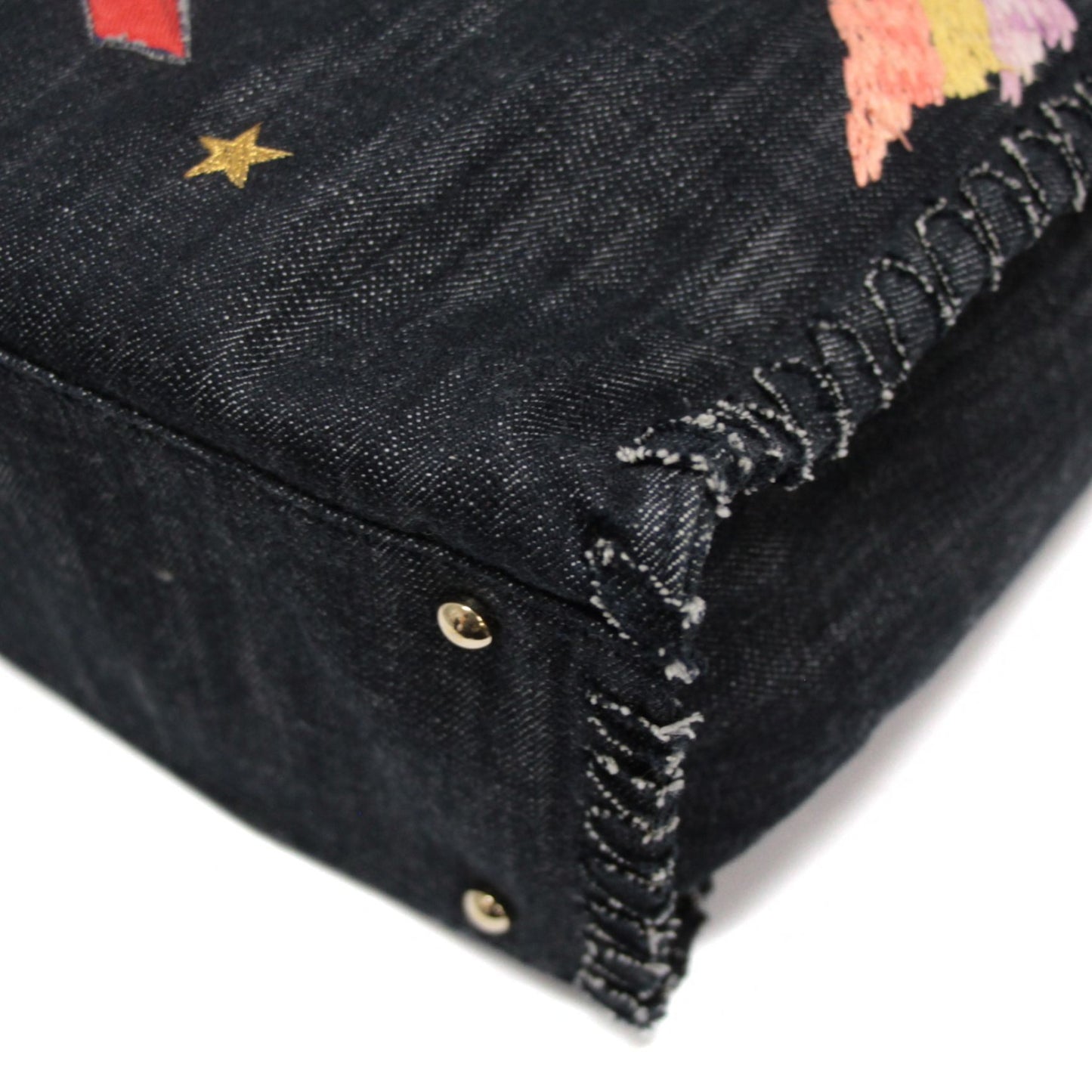 CHANEL Night Flight Denim Chain Tote Bag Navy