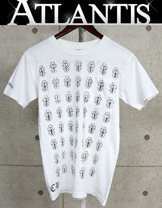 CHROME HEARTS Vintage Vine Dagger T-Shirt White Size S