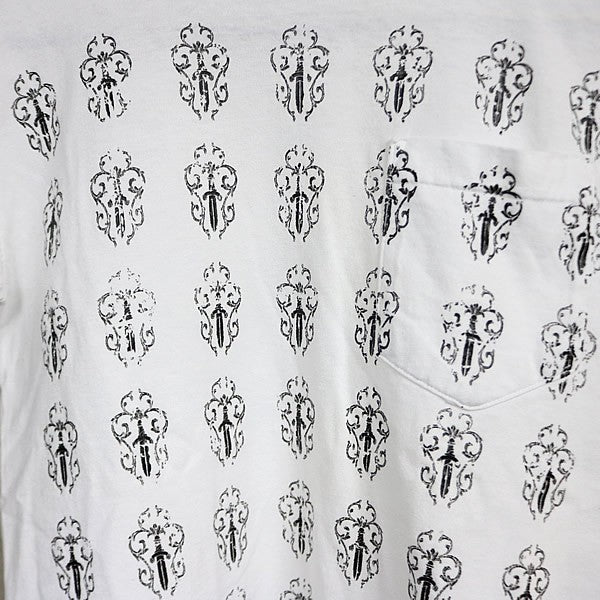 CHROME HEARTS Vintage Vine Dagger T-Shirt White Size S