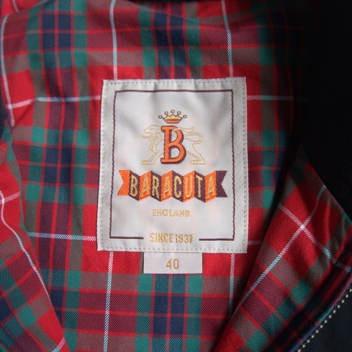 Baracuta G9 Harrington Jacket Black Size 40