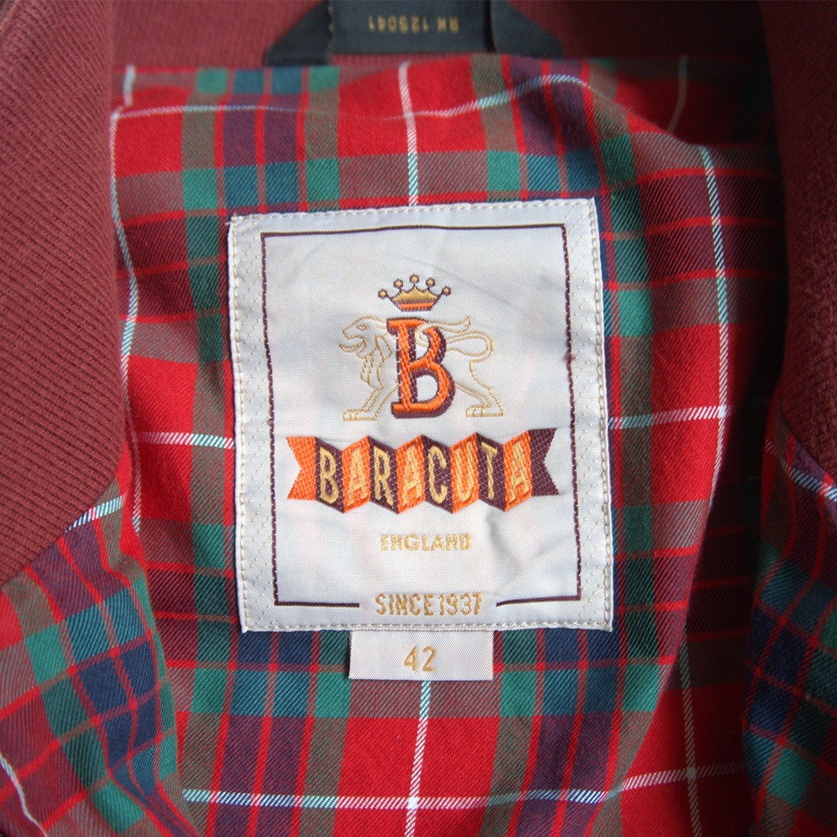Baracuta G9 Harrington Jacket Red Size 42