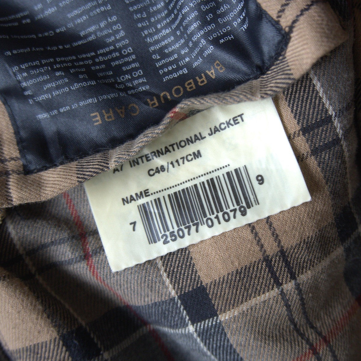 Barbour 46 A7 International Jacket Size C46