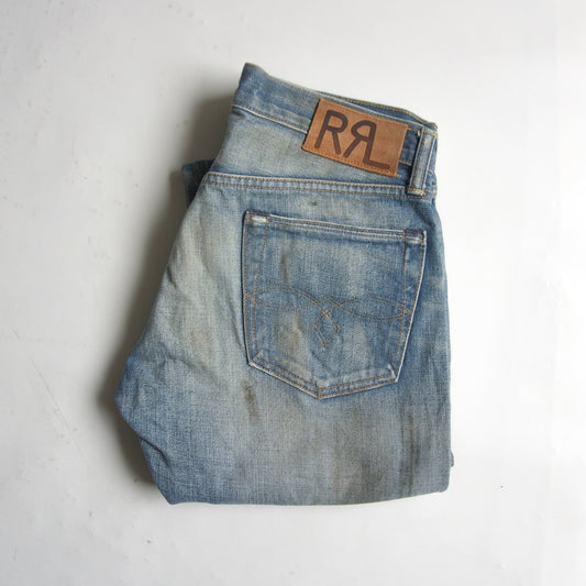 RRL x GREAT PLAINS WASH LOW-STRAIGHT JEANS Denim Pants Size 30×32
