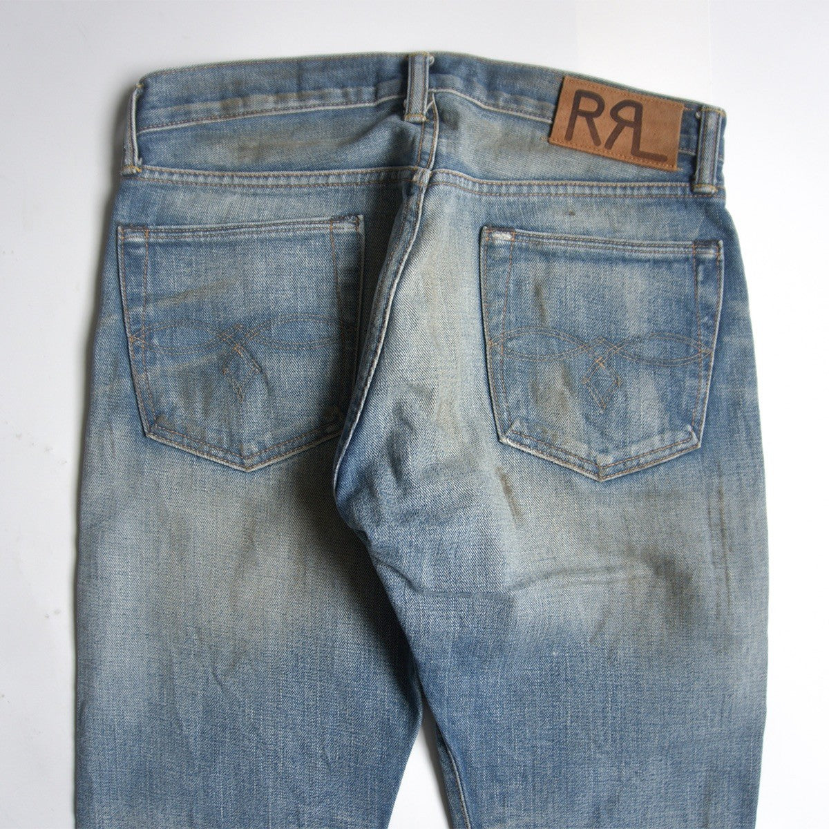 RRL x GREAT PLAINS WASH LOW-STRAIGHT JEANS Denim Pants Size 30×32