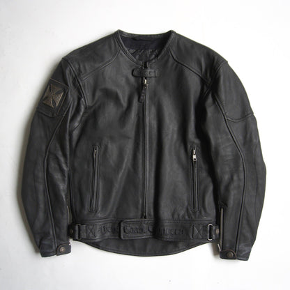 West Coast Choppers Leather Biker Jacket Black Size S