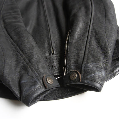 West Coast Choppers Leather Biker Jacket Black Size S