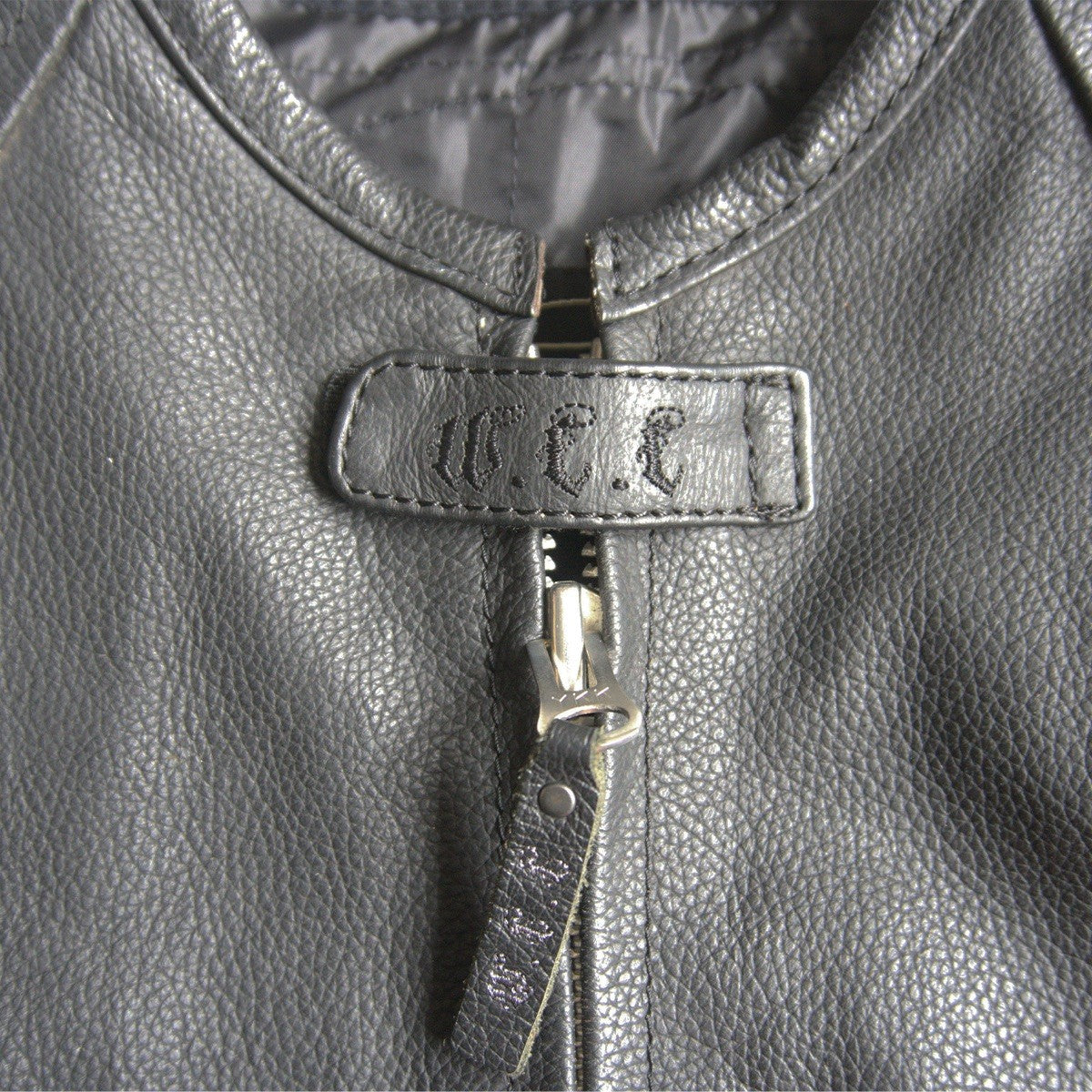 West Coast Choppers Leather Biker Jacket Black Size S