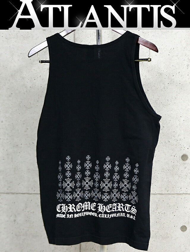 CHROME HEARTS Vintage CH Plus Cotton Tank Top Black Size M