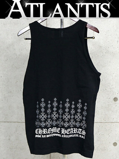 CHROME HEARTS Vintage CH Plus Cotton Tank Top Black Size M