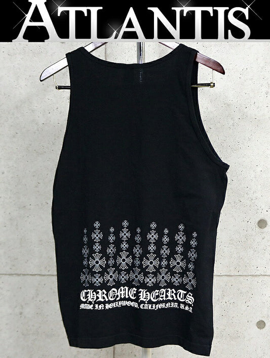 CHROME HEARTS Vintage CH Plus Cotton Tank Top Black Size M