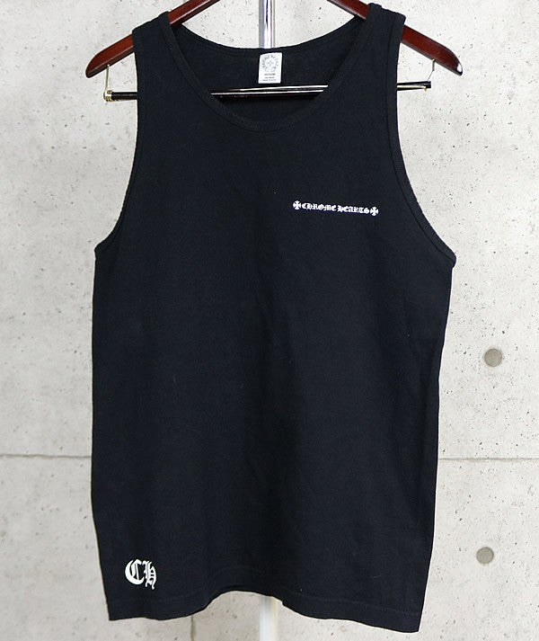 CHROME HEARTS Vintage CH Plus Cotton Tank Top Black Size M