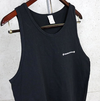 CHROME HEARTS Vintage CH Plus Cotton Tank Top Black Size M