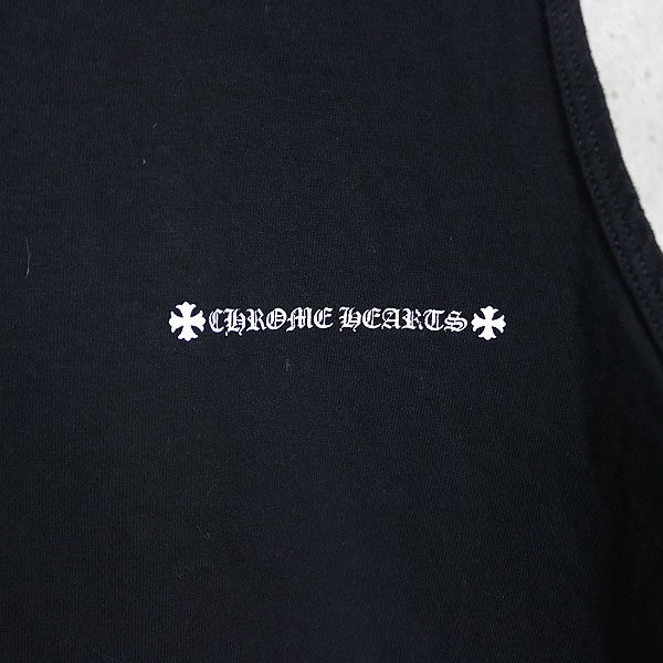 CHROME HEARTS Vintage CH Plus Cotton Tank Top Black Size M