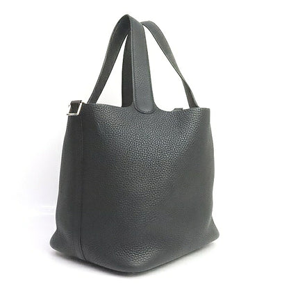 HERMES Picotin Lock MM Taurillon Clemence Black