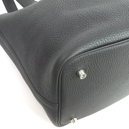 HERMES Picotin Lock MM Taurillon Clemence Black