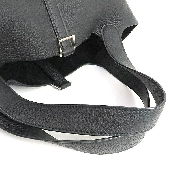HERMES Picotin Lock MM Taurillon Clemence Black